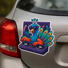 Peacock sticker festival - dj,