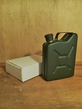 5oz Steel Jerry Can Style Hip Flask - Army Green, Black, Silver or Blue