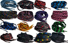 LOGO FLAT SHOE LACES SHOELACES BOOTLACES WALKING BOOTS LACE PAIR