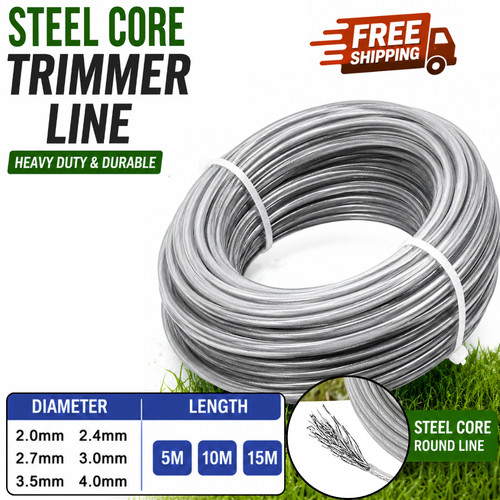 Steel core nylon trimmer line - core,