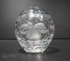 RARE Royal Brierley Crystal "Fuchsia" Lidded Pot