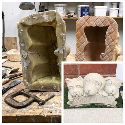 Latex fibreglass welcome dog - &,