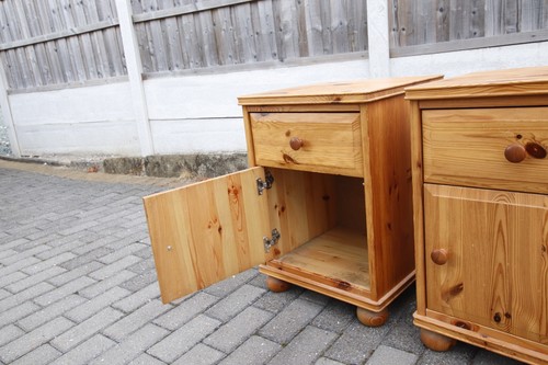 Ikea pine bedside - bedside, tables.