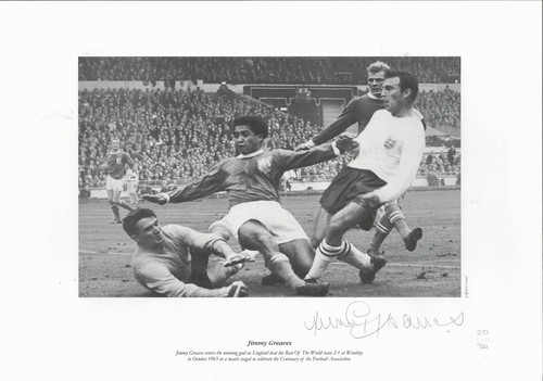 Jimmy greaves signed 16x12 - signed,