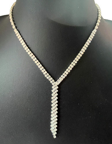 Crystal rhinestone y drop - crystal,