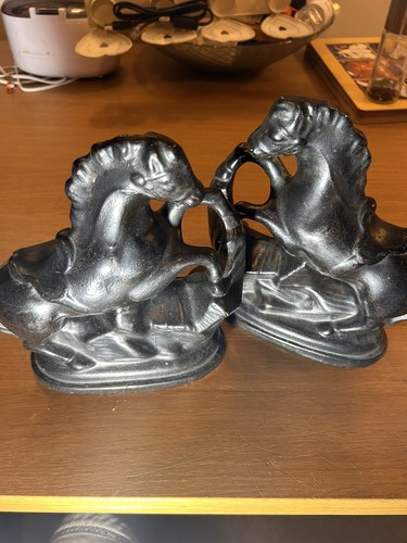Pair ceramic horses - ceramic,