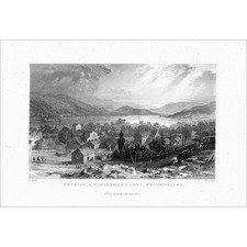 The Rushbearing at Ambleside, Westmorland - Antique Print 1847