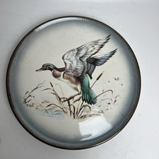 2x Vintage Serving Or Dinner Plates By ARM Ceramics Italy Flying Duck Design