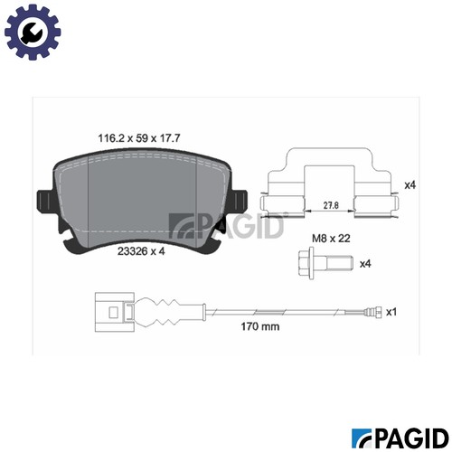 Brake pad set - brake,