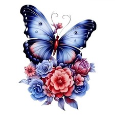 BUTTERFLY & ROSES Vinyl Car