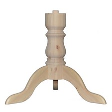 PEDESTAL TABLE COLUMN THREE LEG PINE 170mmØ *Total Height 696mm Ex 8" (A8CC 3)