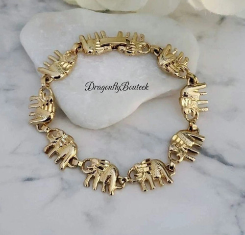 Gold elephant women - gold,