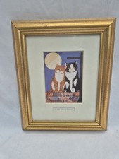 Framed "Loves Young Dream" Cat Art Print By Linda Jane Smith Limited Edition