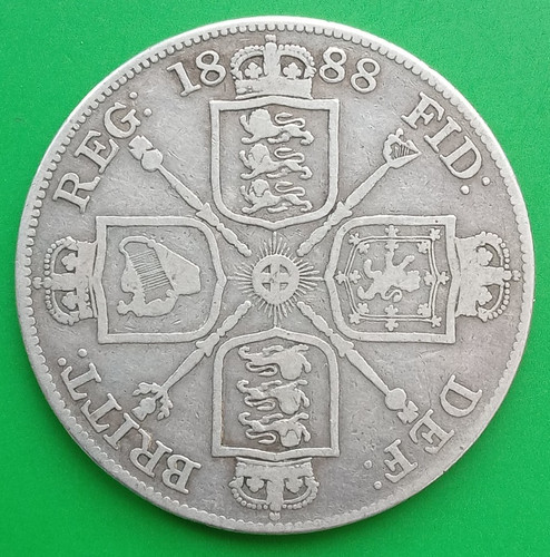 1888 victoria silver double - 1888,