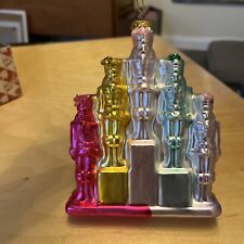 Paperchase Glass Hanging Christmas Tree Decoration Soldier Candleabra