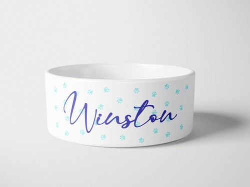Personalised ceramic dog bowl - ceramic,