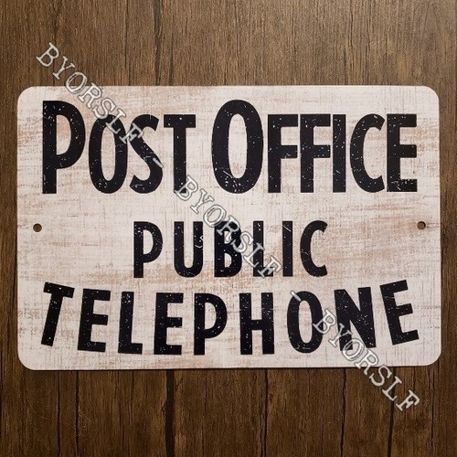 Metal sign post office - post, public