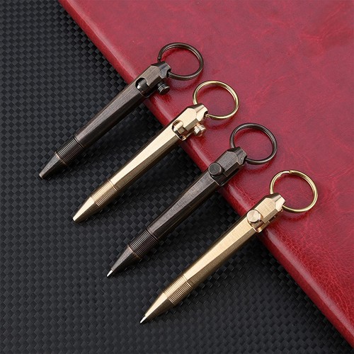 Slim brass pen - mini, bolt
