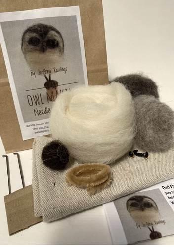 Needle felting eco owl kit - eco,