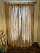 Bespoke Sheer Warwick Linen Curtains Blush Colour