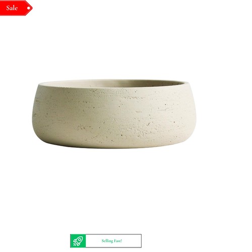 Ivory ceramic planter - ivory, bowl