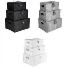 Wicker Storage Basket Set with