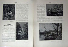 Old Antique Print 1909 Art Journal Wyandotte Berkeley Folkestone Bridge 20th