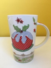 Abigail Mill Mug Fine China Tea/Coffee  Mug Christmas Pudding design Pattern 