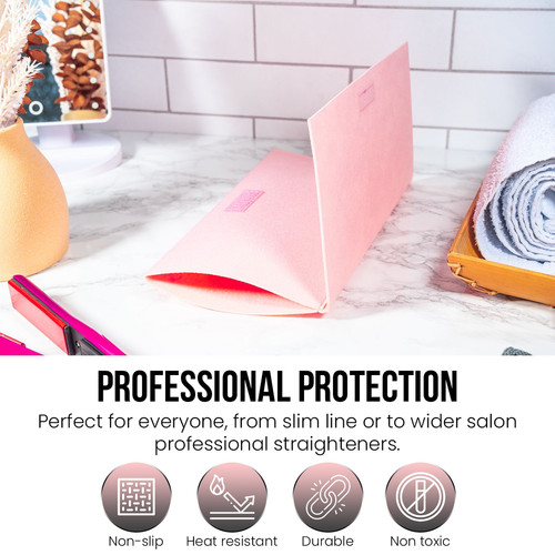 Hair straightener safety mat - straightener,