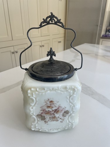 Lusterware biscuit barrel - lusterware,