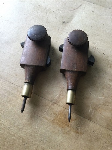 Vintage wooden brass - , &