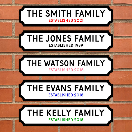 Personalised surname sign - personalised,