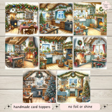 8 Farmhouse Kitchen decorated at Christmas Card Making Xmas Toppers Scrapbooking