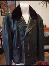 1950s Reproduction Highwayman Leather Jacket Rockabilly Biker