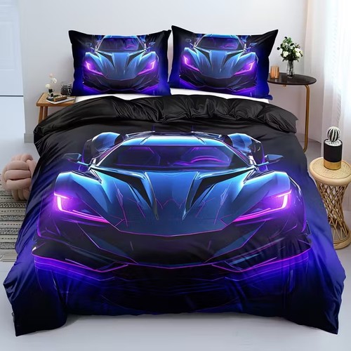Neon purple racing - neon, bedding