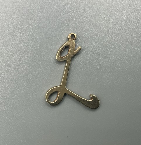9ct gold initial - l, pendant
