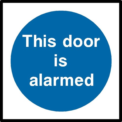 This door alarmed sign - this,