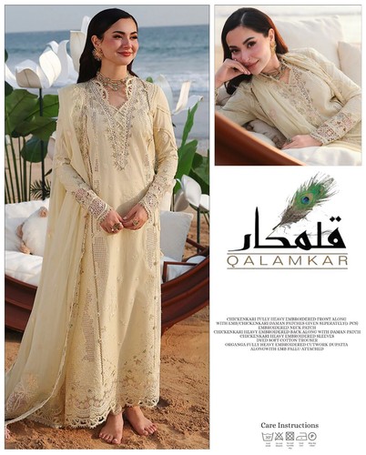 Qalamkar cotton chikankari - qalamkar,