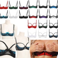 Womens Bra Floral Lace 1/4