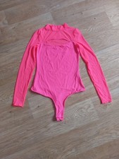 Neon Pink Leotard Bodysuit