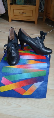 Staccato heeled black - heeled, leather
