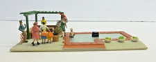 OO 00 HO gauge small swimming pool patio diorama with people inc wheelchair user