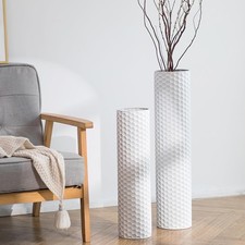 Sziqiqi White Tall Floor Vase