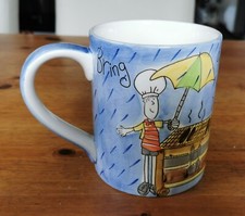 Whittard of Chelsea Bring a Brolly to the Barbie Large Ceramic Hand Painted Mug