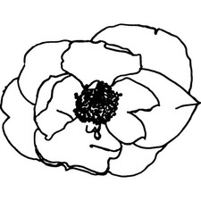 'Poppy Head' Unmounted Rubber