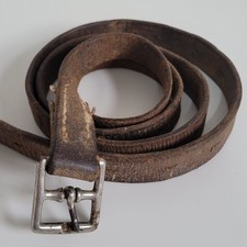 WW1 WW2 STRAP - SFAX FIND - LEATHER BRITISH ARMY MILITARY BELT D