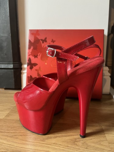 Women red high heel platform - women's,