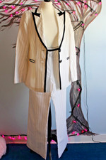Planet Pinstriped Tonal White