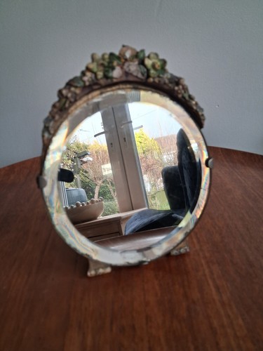 Vintage small barbola mirror - vintage,