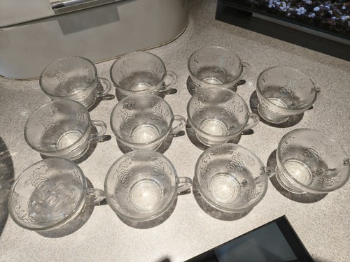 Vintage glass punch bowl - glass,